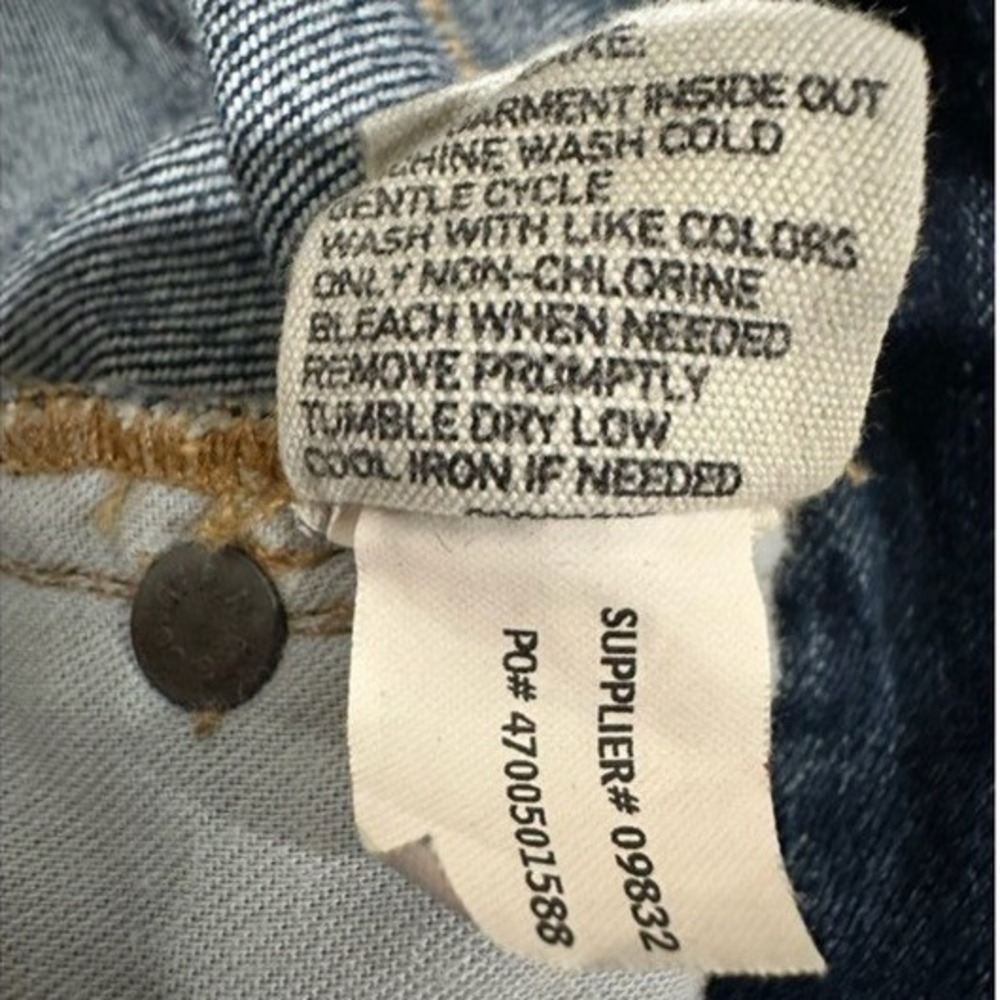 Polo Ralph Lauren Denim Skirt Blue Wash Distressed Raw Hem 90's Women's Size 4 - Picture 8 of 8